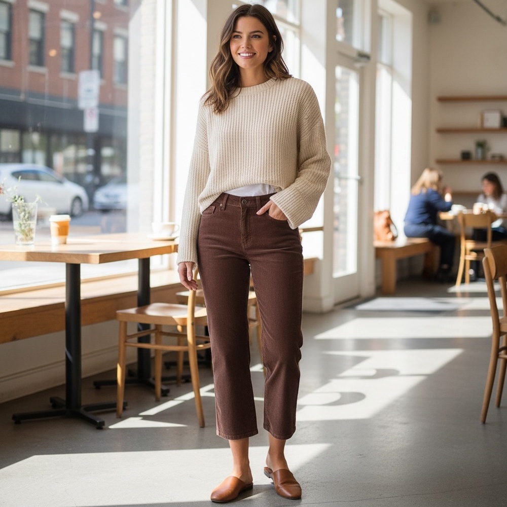 J. Crew Slim-wide pant in‎ corduroy women’s size 26